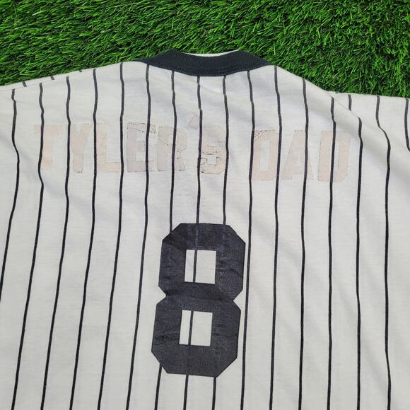 Vintage Chicago White-Sox Henley Shirt XL 23x29 Striped - Picture 11 of 13